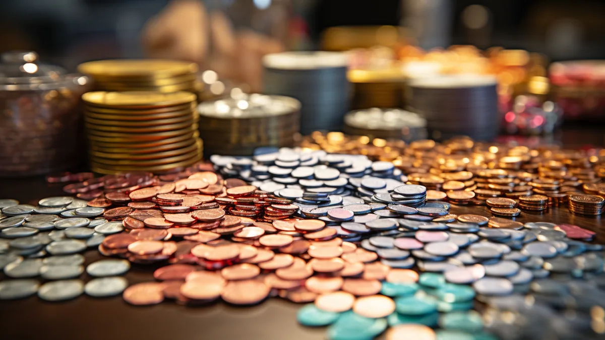 Joueur organisant des cartes de rami en suites et brelans sur une table de jeu