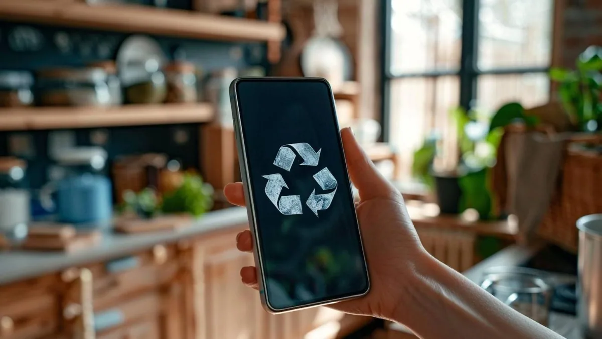 Smartphone, câbles, piles et petit appareil électronique triés dans des boîtes de collecte