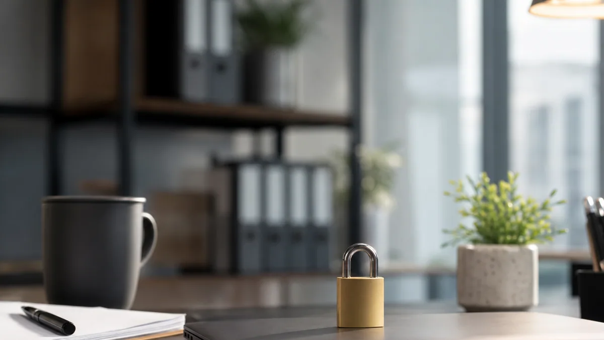 Responsable d’entreprise vérifiant les accès et la sécurité des données clients sur un ordinateur