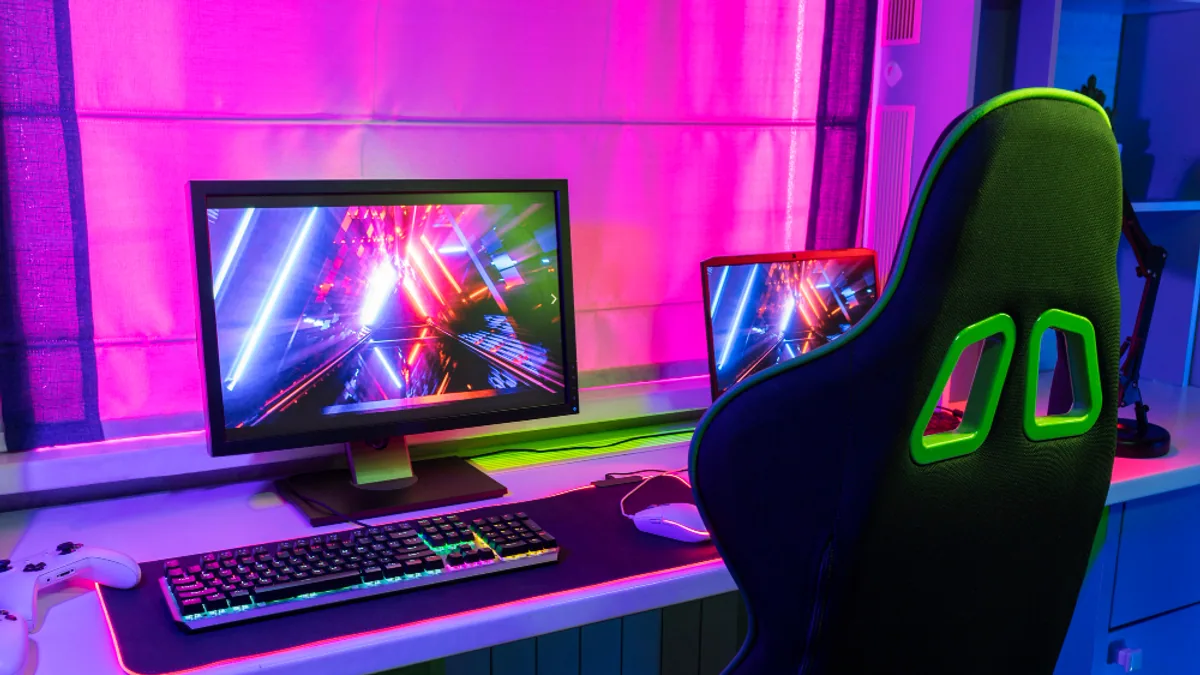 Écran Roblox avec avatar coloré, icône Robux et cadenas symbolisant la sécurité du compte