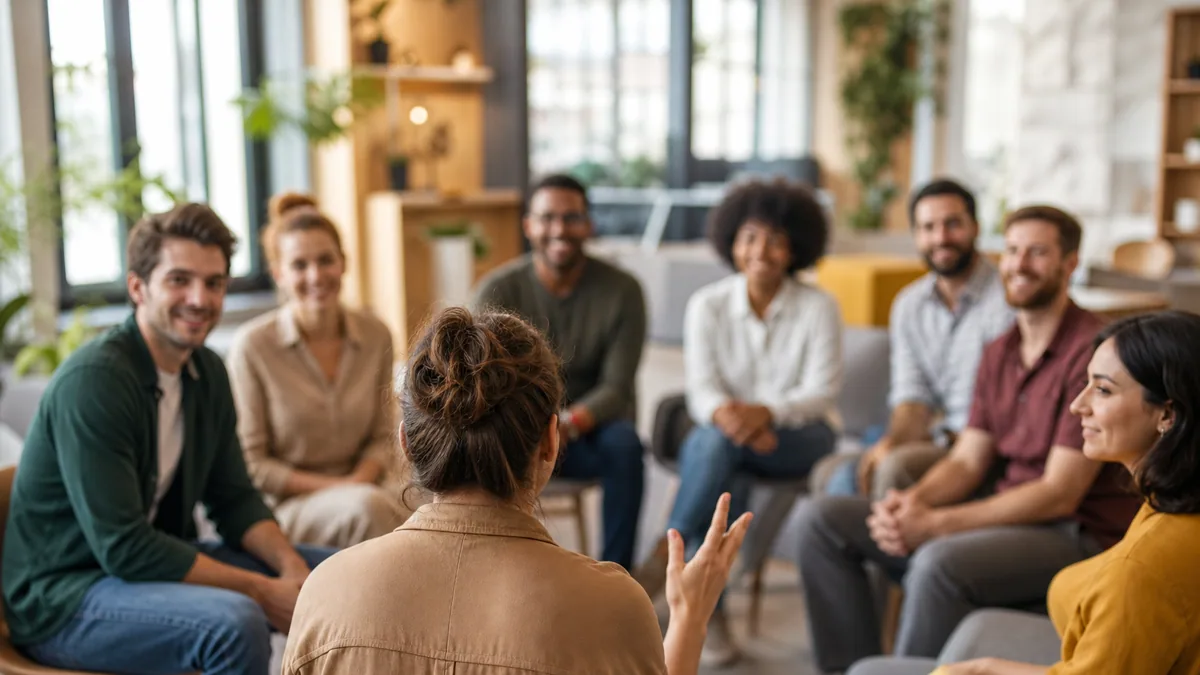 Équipe d’entreprise échangeant avec des abonnés sur une page Facebook professionnelle