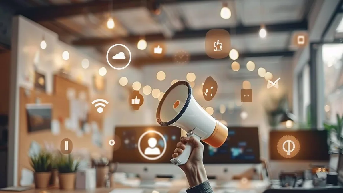Professionnelle travaillant son positionnement et ses contenus de marque personnelle sur un ordinateur portable