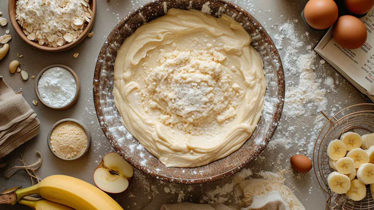 Gâteau maison moelleux sans œuf, coupé en parts et décoré de fruits frais