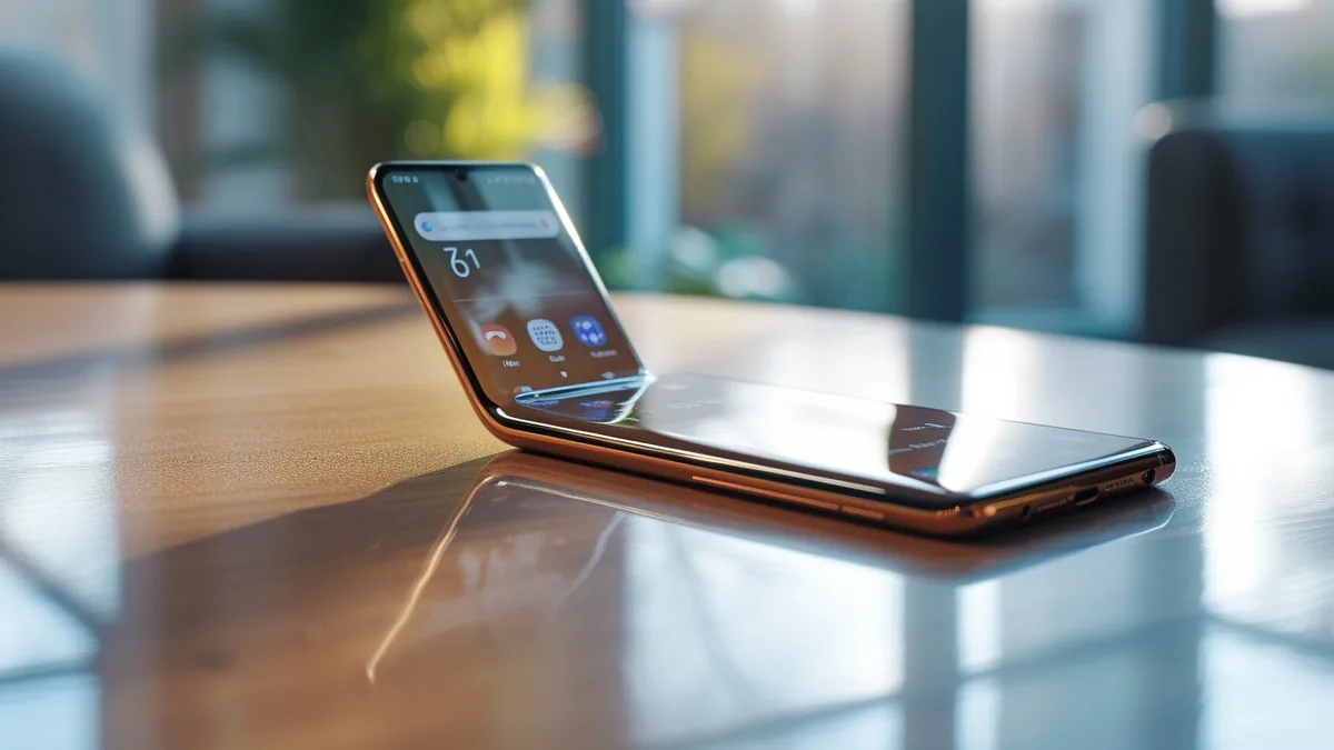 Écran d’un smartphone Samsung affichant les informations sur le téléphone et le numéro de téléphone