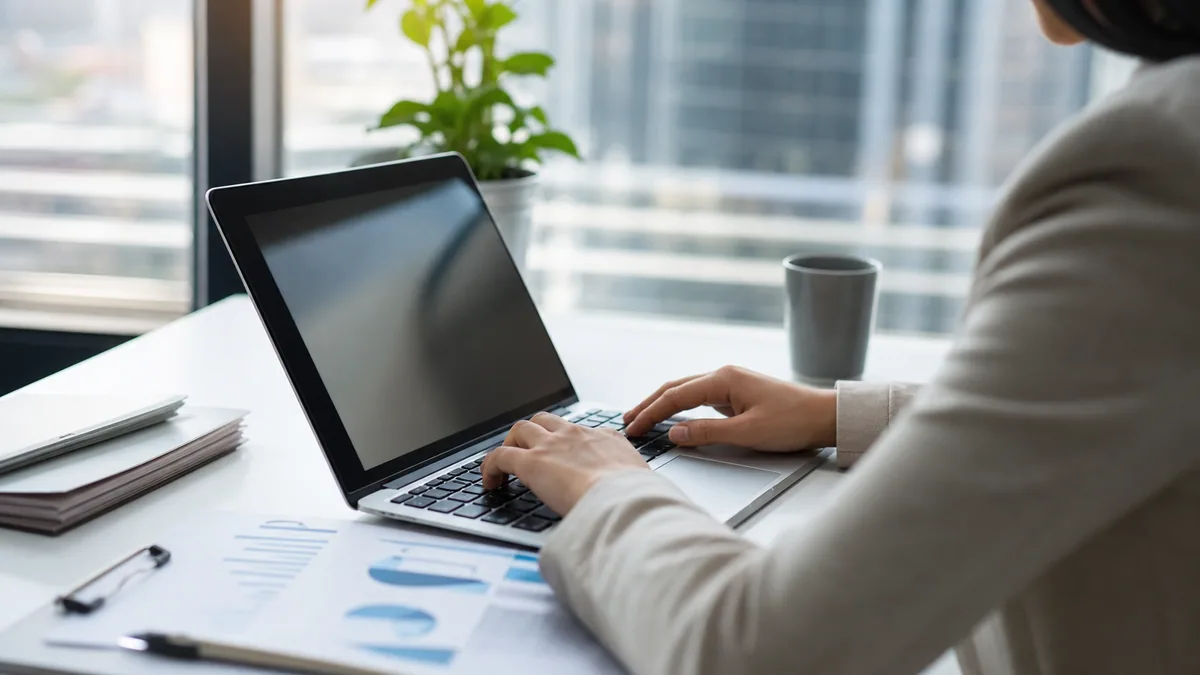 Équipe d’entreprise analysant des avis clients et des résultats de recherche sur un ordinateur