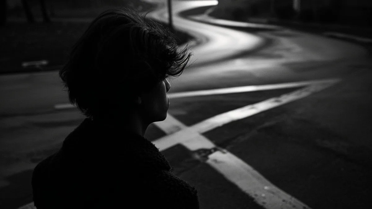 Personne pensive devant un téléphone, reflétant le doute et les signaux difficiles à voir dans une relation