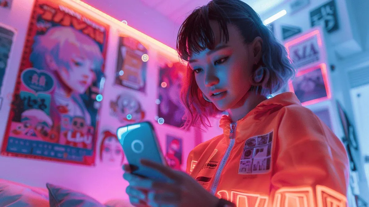 Créatrice face à un smartphone sur trépied préparant son premier direct TikTok