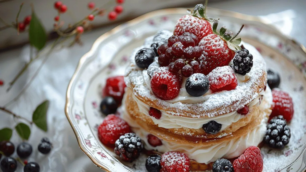 Charlotte aux fraises non décorée dans un moule, prête à être emballée pour le congélateur
