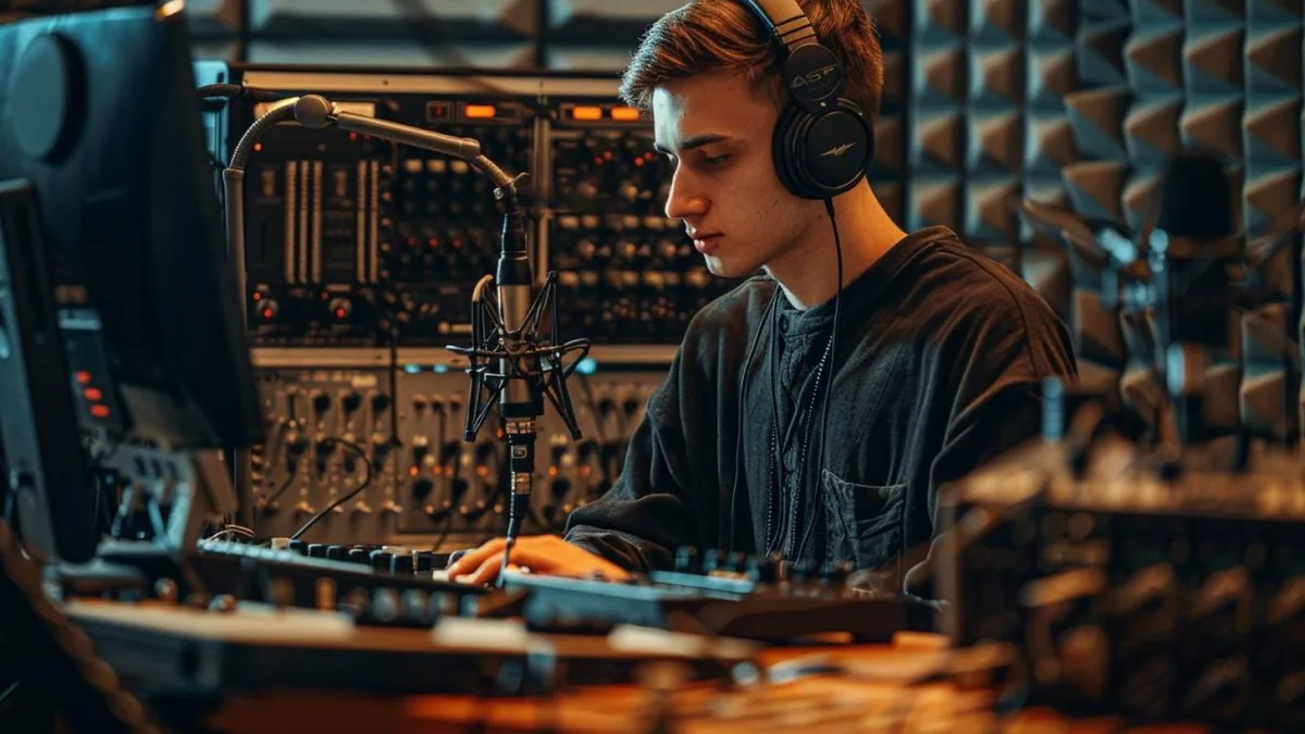 Personne portant un casque et écoutant une captation ASMR avec microphone binaural