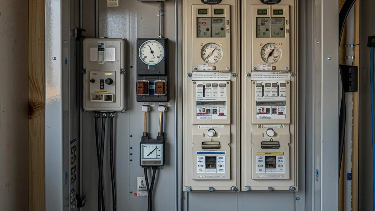 Tableau électrique résidentiel avec disjoncteurs divisionnaires, interrupteurs différentiels et repérage des circuits